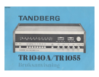 Tandberg TR-1040-A - Owners Manual